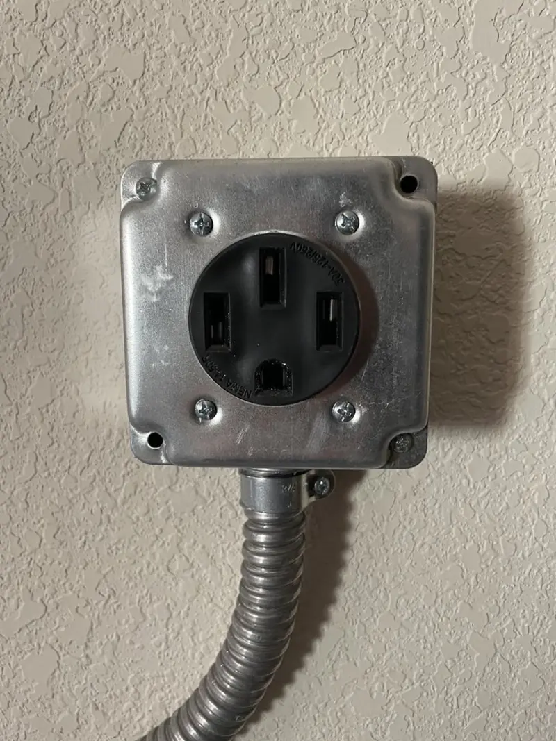 NEMA 14-50 outlet installed for Electrical Panel Upgrade in Cleveland